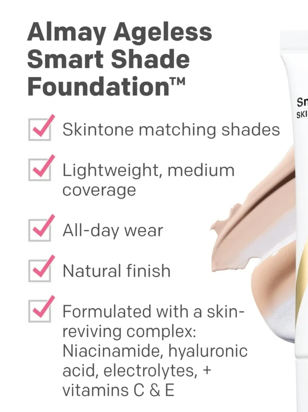 🛍 Almay Smart Shade Foundation 800 Deep -  With Skin Tone Matching Technology